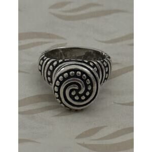 James Avery Retired Sterling Silver African Beaded Swirl Ring Size 5.5